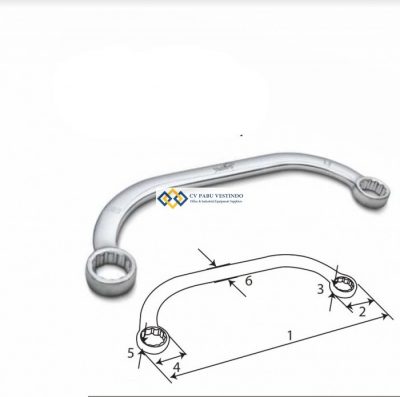 Kunci Ring Bulan - Obstruction Wrench Size 10 X 12 mm