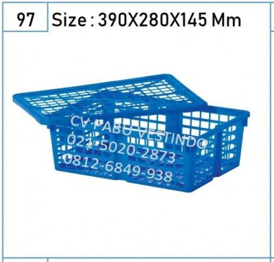 Mesh Box Container Berlubang & Tutup Rabbit 4100