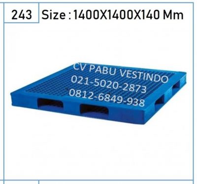 Pallet Plastik NPI-1414 4 Way Entry, Reversible, Forklift - Gambar 2