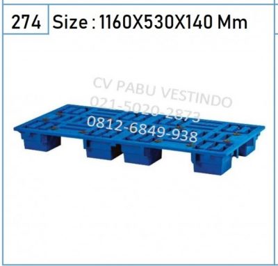 Pallet Plastik P-011 2 Way Entry, Forklift, Handlift - Gambar 2