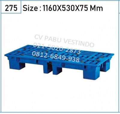 Pallet Plastik P-02 2 Way Entry, Forklift, Flooring only - Gambar 2