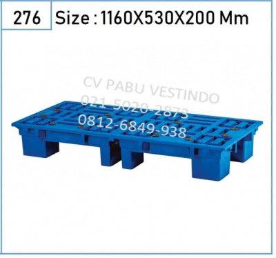 Pallet Plastik P-022 2 Way Entry, Forklift, Handlift - Gambar 2