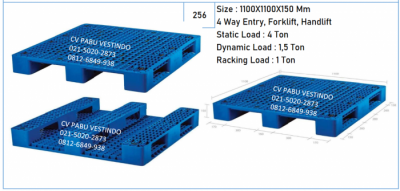 Pallet Plastik NPA-1111 4 Way Entry, Forklift, Handlift