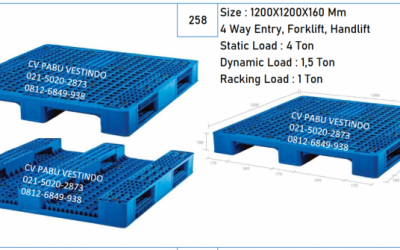 Pallet Plastik 4 Way Entry, Forklift, Handlift NPA-1212