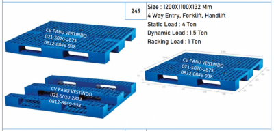 Pallet Plastik NPS-1211 4 Way Entry, Forklift, Handlift