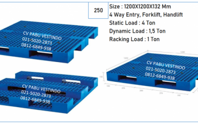 Pallet Plastik 4 Way Entry, Forklift, Handlift NPS-1212