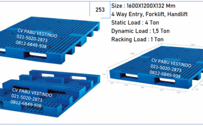 Pallet Plastik 4 Way Entry, Forklift, Handlift NPS-1612