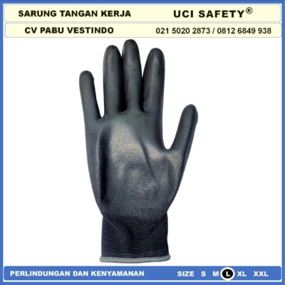 Sarung Tangan Uci Safety Packing Berkebun Motor Dilapisi Karet Palmfit - Gambar 4