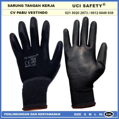 Safety Gloves Bagunan Montir Mekanik Uci Safety Anti Slip Security Palmfit Karet Multitask Static Packing Telapak Tangan dilapisi karet Tukang otomotif - Gambar 7