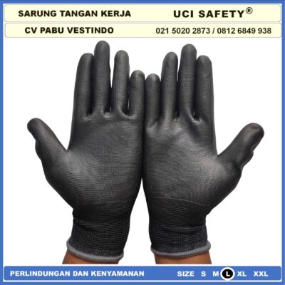 Uci Safety Hitam Sarung tangan Palmfit Size M - Gambar 7