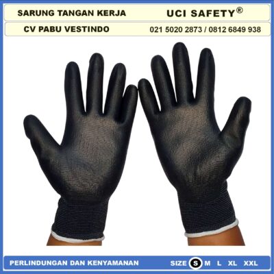 Safety Gloves Multitask Static Elektronik Assembly Pengaman kerja Tukang otomotif Mekanik Uci Safety Anti Slip Security Palmfit Karet Sarung Tangan Statis - Gambar 7