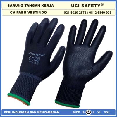 Uci Safety Hitam Sarung tangan Palmfit Size M - Gambar 8