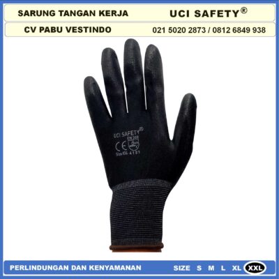 Sarung Tangan Uci Safety Motor Bengkel Montir Berkebun Coating Karet - Gambar 7