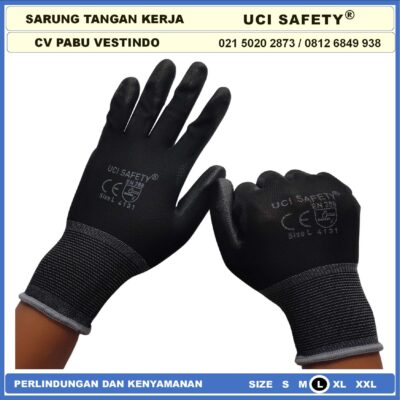 Safety Gloves otomotif Mekanik Hand Gloves Industri Pabrik Satpam Ukuran S,M, L, XL Kerja Sarung Tangan Statis Elektronik Assembly Pengaman kerja Tukang Berkebun Bengkel - Gambar 3