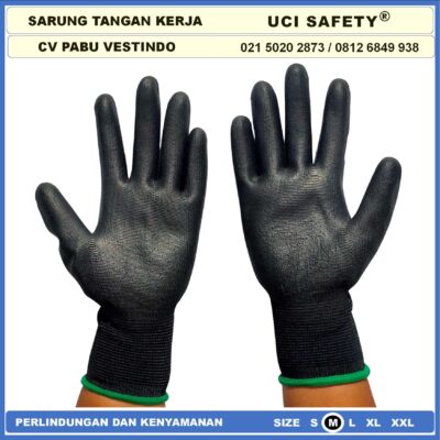 Uci Safety Berkebun Sarung Tangan Palm Fit Safety Gloves Anti Slip - Gambar 3