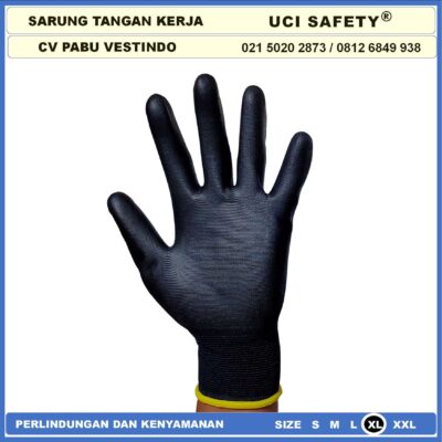 Palmfit Uci Safety Industri Pabrik Coating Karet Hand Gloves Kerja - Gambar 3