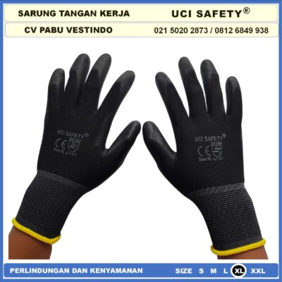 Karet Uci Safety Security Satpam Proyek Tukang Bagunan Dilapisi Karet - Gambar 3