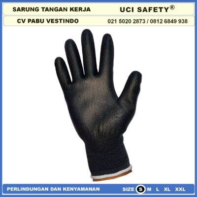 Safety Gloves Anti Slip Security Ukuran S,M, L, XL Kerja Sarung Tangan Statis Elektronik Assembly Pengaman kerja Tukang otomotif Mekanik Uci Safety Industri Pabrik Satpam - Gambar 3