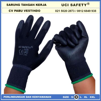 Safety Gloves Karet Multitask Statis Elektronik Assembly Pengaman kerja Tukang otomotif Mekanik Uci Safety Anti Slip Security Palmfit Kerja Sarung Tangan - Gambar 7