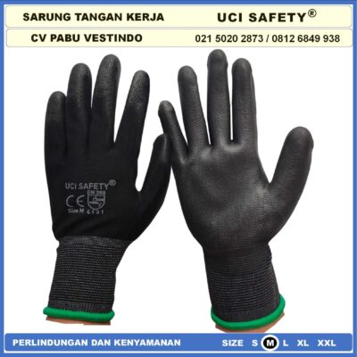 Sarung Tangan Uci Safety Packing PU Static Multi Purpose Coating Karet - Gambar 7