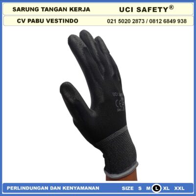 Anti Slip Uci Safety Berkebun Telapak Tangan dilapisi karet - Gambar 5