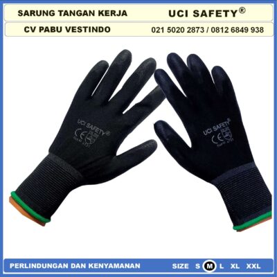 Sarung Tangan Uci Safety Packing Berkebun Motor Dilapisi Karet Palmfit - Gambar 5