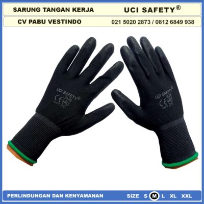 Safety Gloves Bagunan Montir Mekanik Uci Safety Anti Slip Security Palmfit Karet Multitask Static Packing Telapak Tangan dilapisi karet Tukang otomotif - Gambar 8