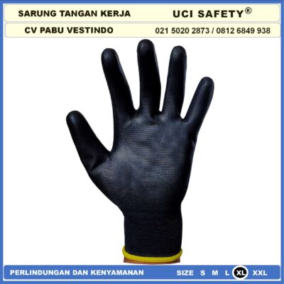 Palmfit Uci Safety Industri Pabrik Coating Karet Hand Gloves Kerja - Gambar 4