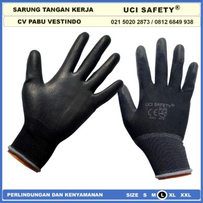 Anti Slip Uci Safety Berkebun Telapak Tangan dilapisi karet - Gambar 2