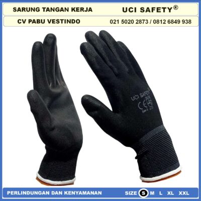 Uci Safety Berkebun Sarung Tangan Palm Fit Safety Gloves Anti Slip - Gambar 2