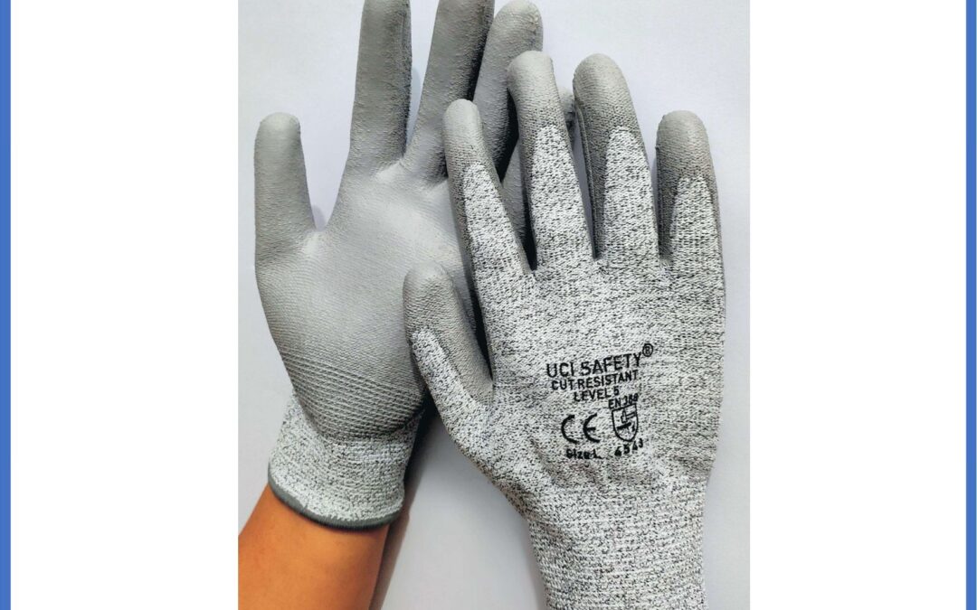 Motor, Berkebun, Mekanik, Bengkel, Tukang Sarung Tangan 4543 Karet Polyurethane Sarung Tangan Anti Potong Anti Sayat Cut Resistant safety Gloves Anti Benda Tajam Anti Pisau Potong