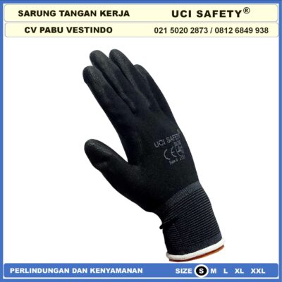 Sarung Tangan Uci Safety Mekanik Montir otomotif Bagunan Coating Karet - Gambar 3