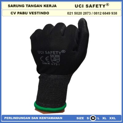 Sarung Tangan Uci Safety Motor Bengkel Montir Berkebun Coating Karet - Gambar 3