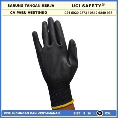 Safety Gloves Multitask Static Elektronik Assembly Pengaman kerja Tukang otomotif Mekanik Uci Safety Anti Slip Security Palmfit Karet Sarung Tangan Statis - Gambar 5