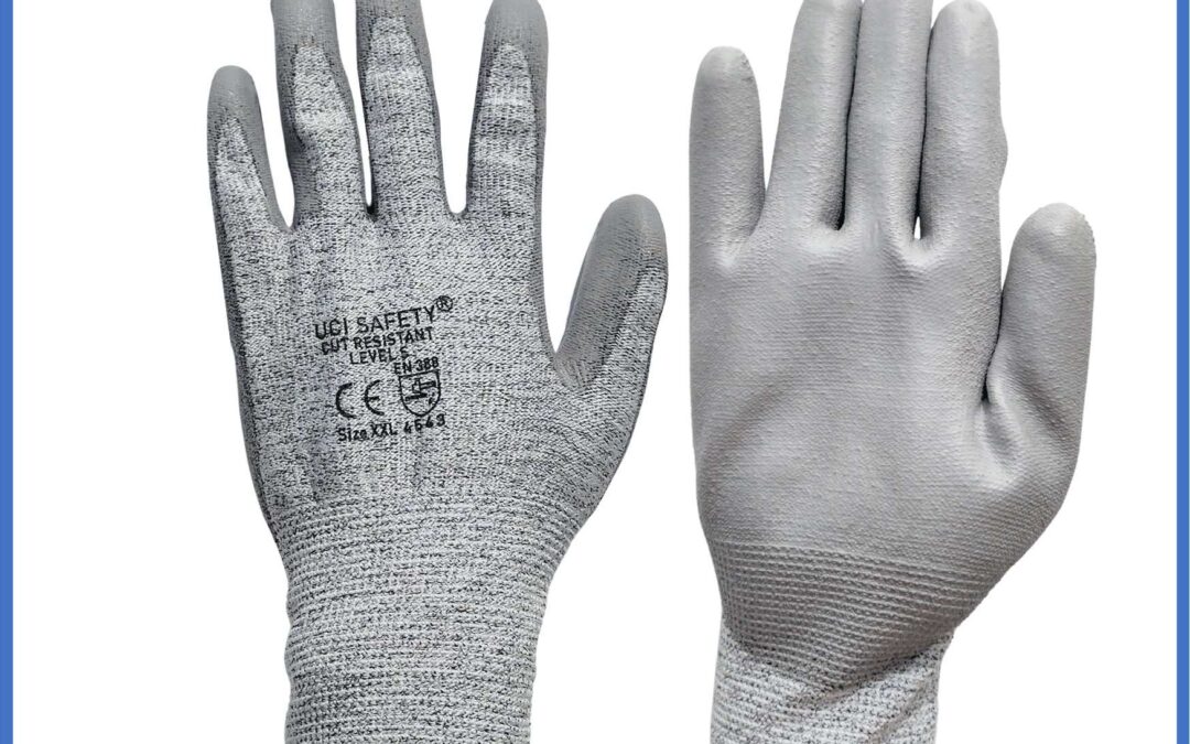 Uci Safety Tebal Motor, Berkebun, Mekanik, Bengkel, Tukang Sarung Tangan 4543 Karet Polyurethane Sarung Tangan Anti Potong Anti Sayat Cut Resistant safety Gloves