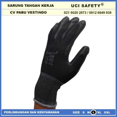 Safety Gloves Packing Telapak Tangan dilapisi karet Tukang otomotif Mekanik Uci Safety Anti Slip Security Palmfit Karet Multitask Static Elektronik Assembly Pengaman kerja - Gambar 4