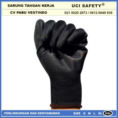 Safety Gloves Mekanik Uci Safety Industri Pabrik Satpam Ukuran S,M, L, XL Kerja Sarung Tangan Statis Elektronik Assembly Pengaman kerja Tukang otomotif Bengkel Hand Gloves - Gambar 4