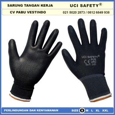 Safety Gloves Packing Telapak Tangan dilapisi karet Tukang otomotif Mekanik Uci Safety Anti Slip Security Palmfit Karet Multitask Static Elektronik Assembly Pengaman kerja - Gambar 6