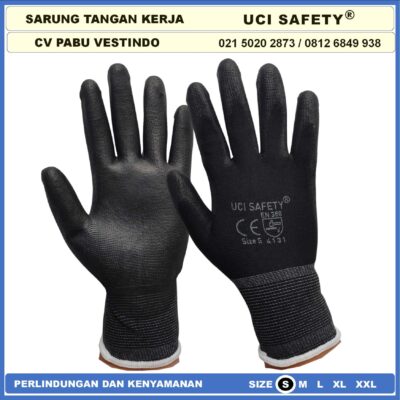 Safety Gloves Karet Multitask Statis Elektronik Assembly Pengaman kerja Tukang otomotif Mekanik Uci Safety Anti Slip Security Palmfit Kerja Sarung Tangan - Gambar 3