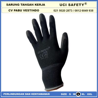 Safety Gloves Multitask Static Elektronik Assembly Pengaman kerja Tukang otomotif Mekanik Uci Safety Anti Slip Security Palmfit Karet Sarung Tangan Statis - Gambar 4